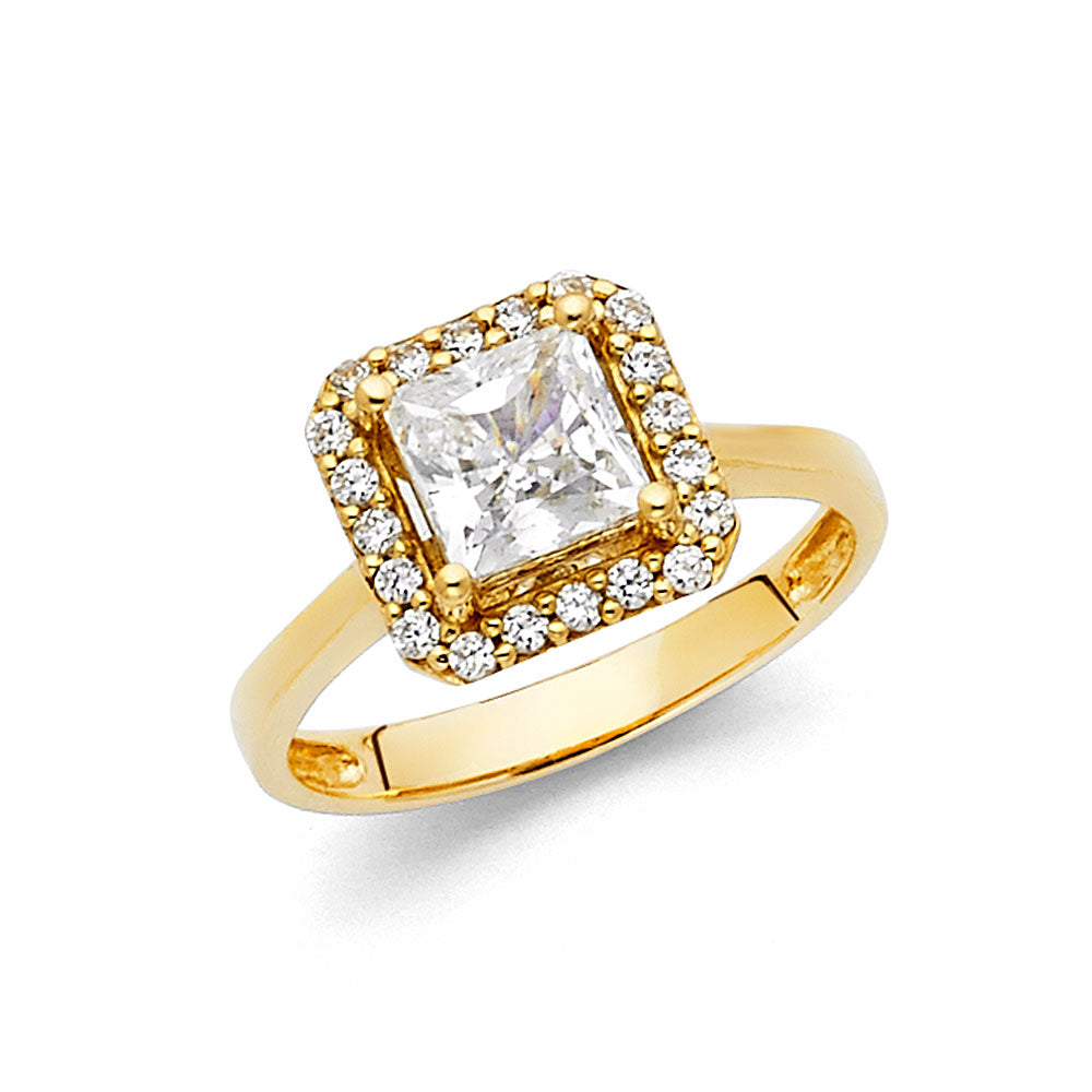 14KY CZ PR ENG RING