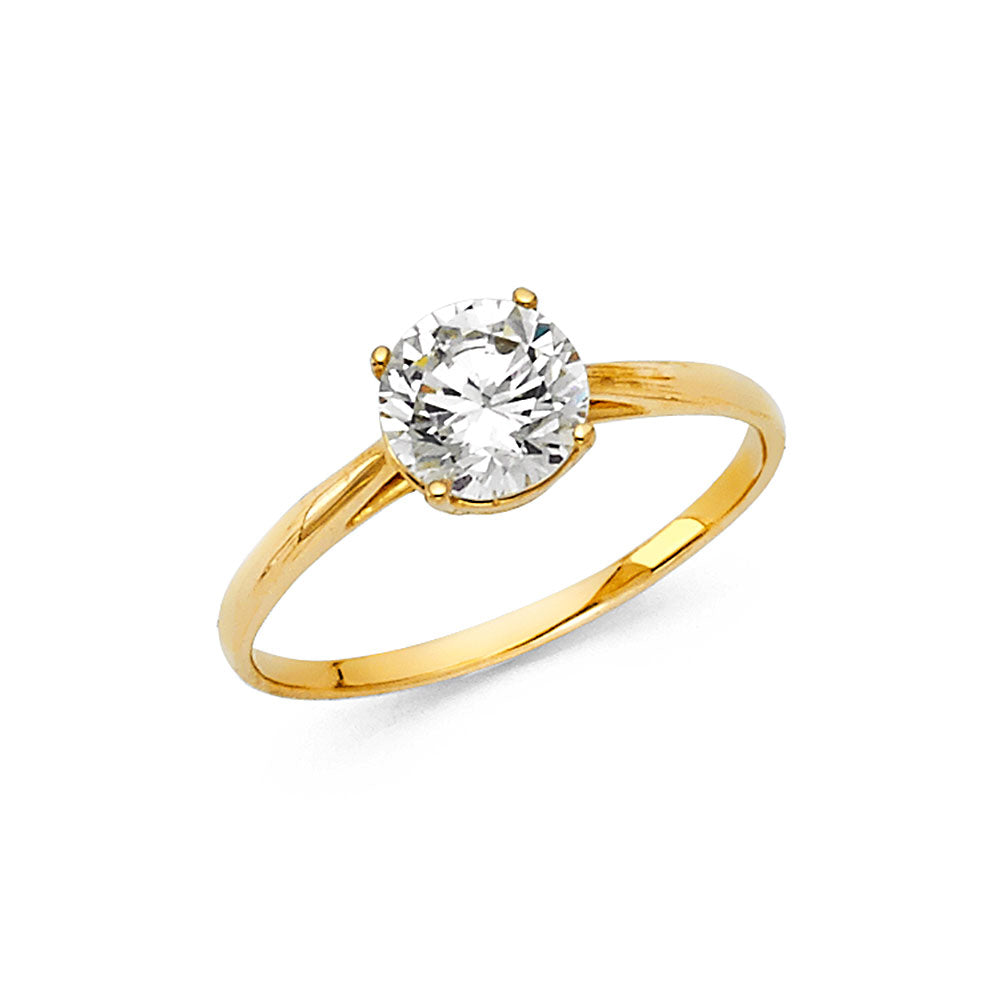 14KY CZ ENG RING
