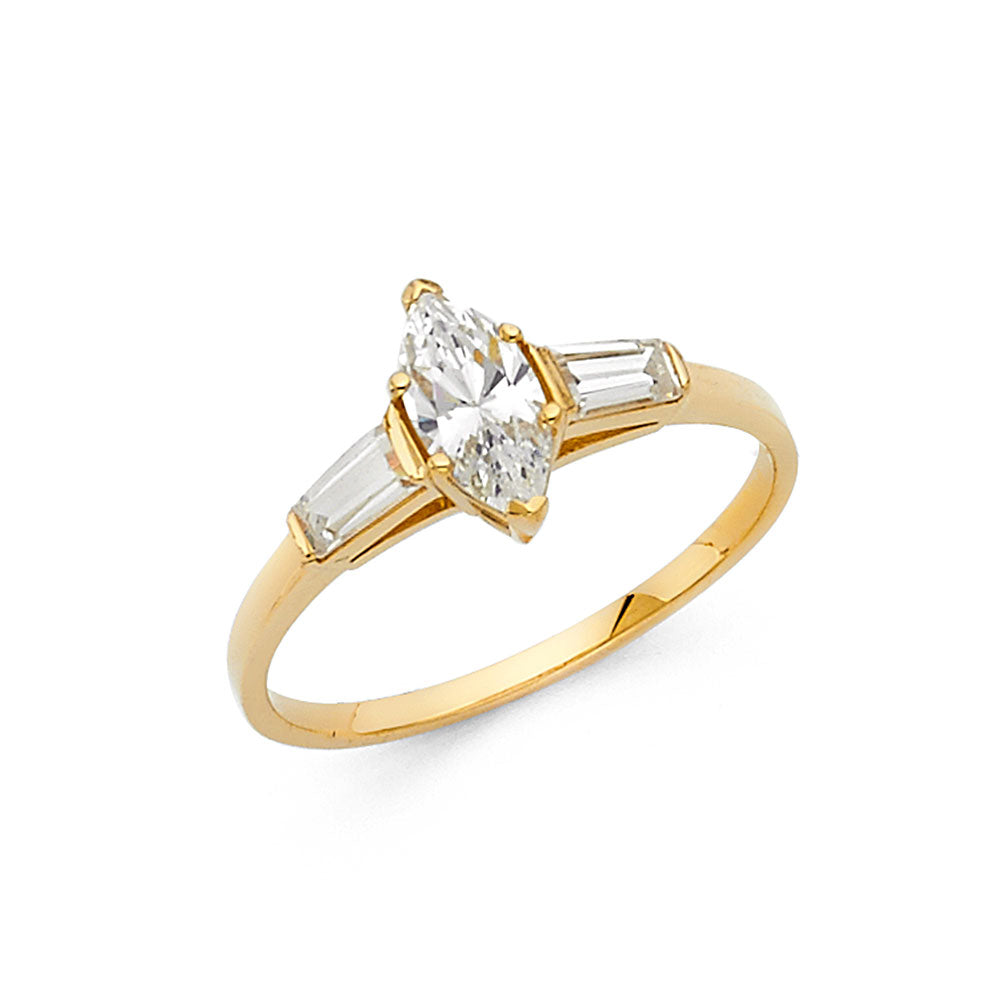 14KY CZ ENG RING