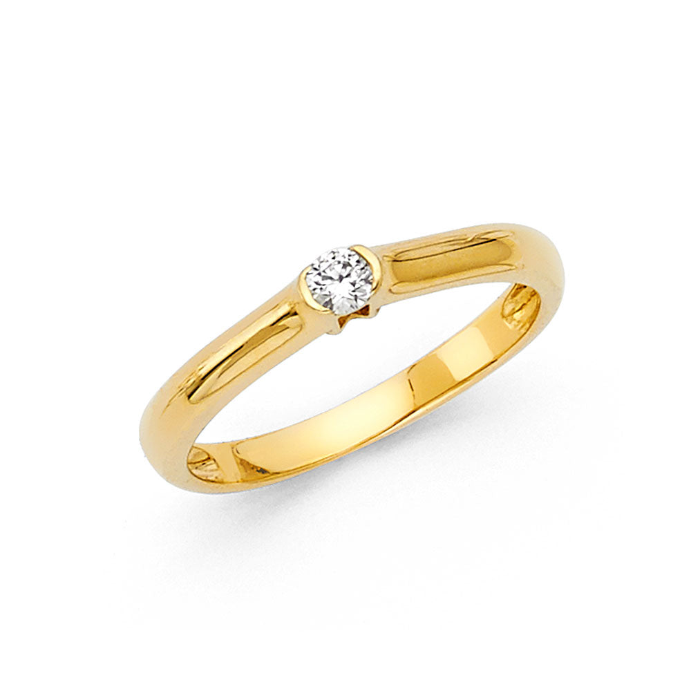 14KY CZ ENG RING
