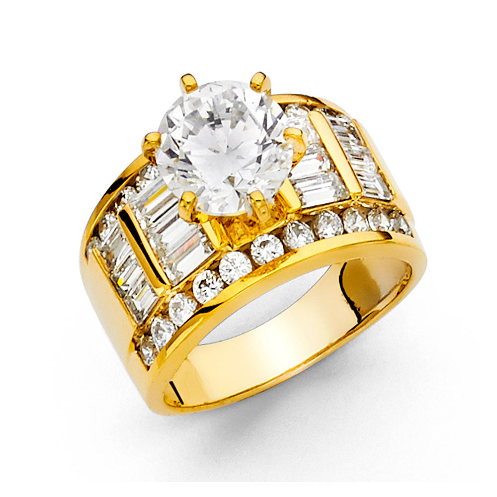 14KY CZ ENG RING