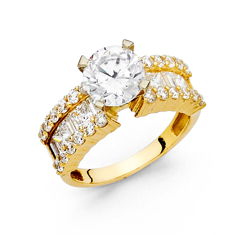 14KY CZ ENG RING