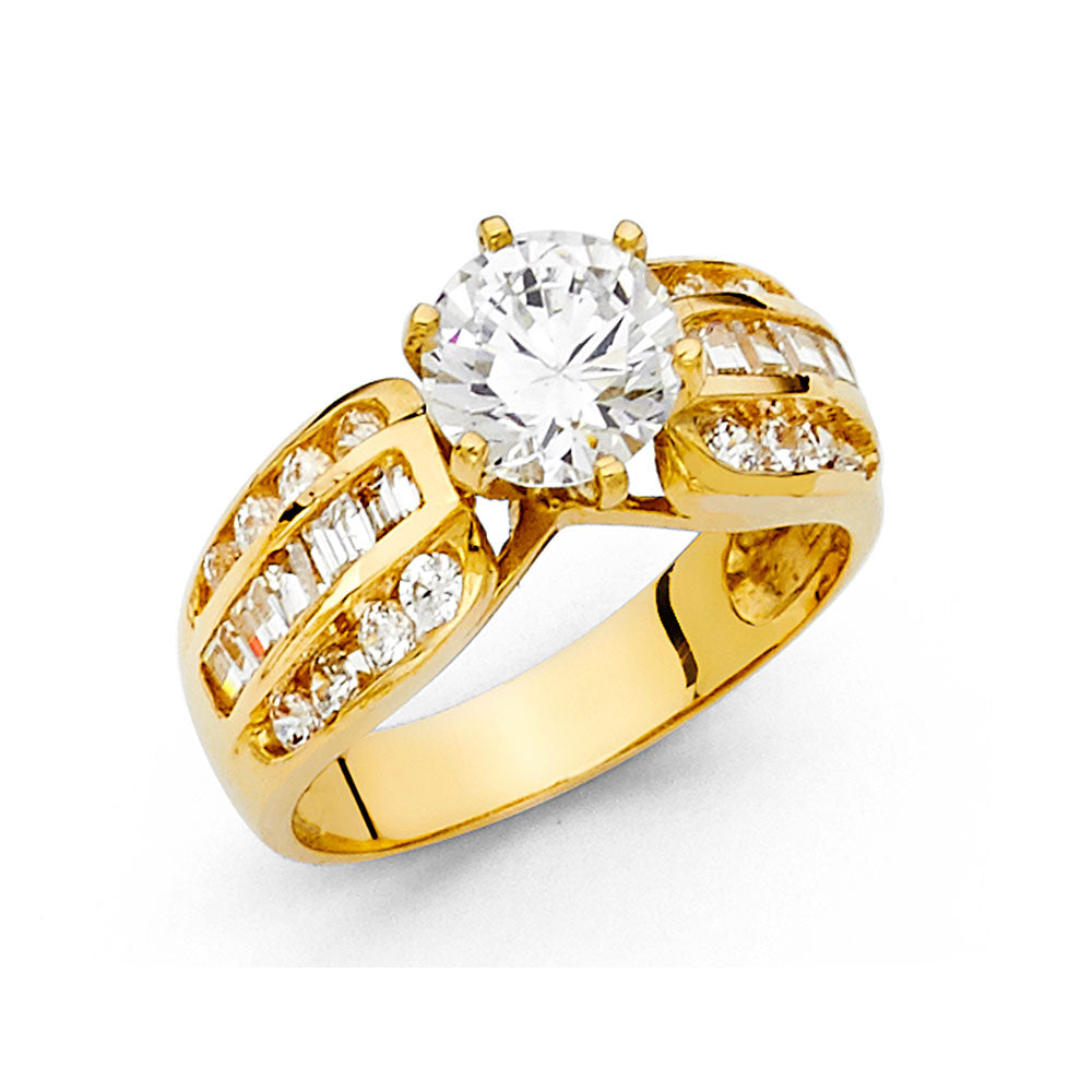 14KY CZ ENG RING