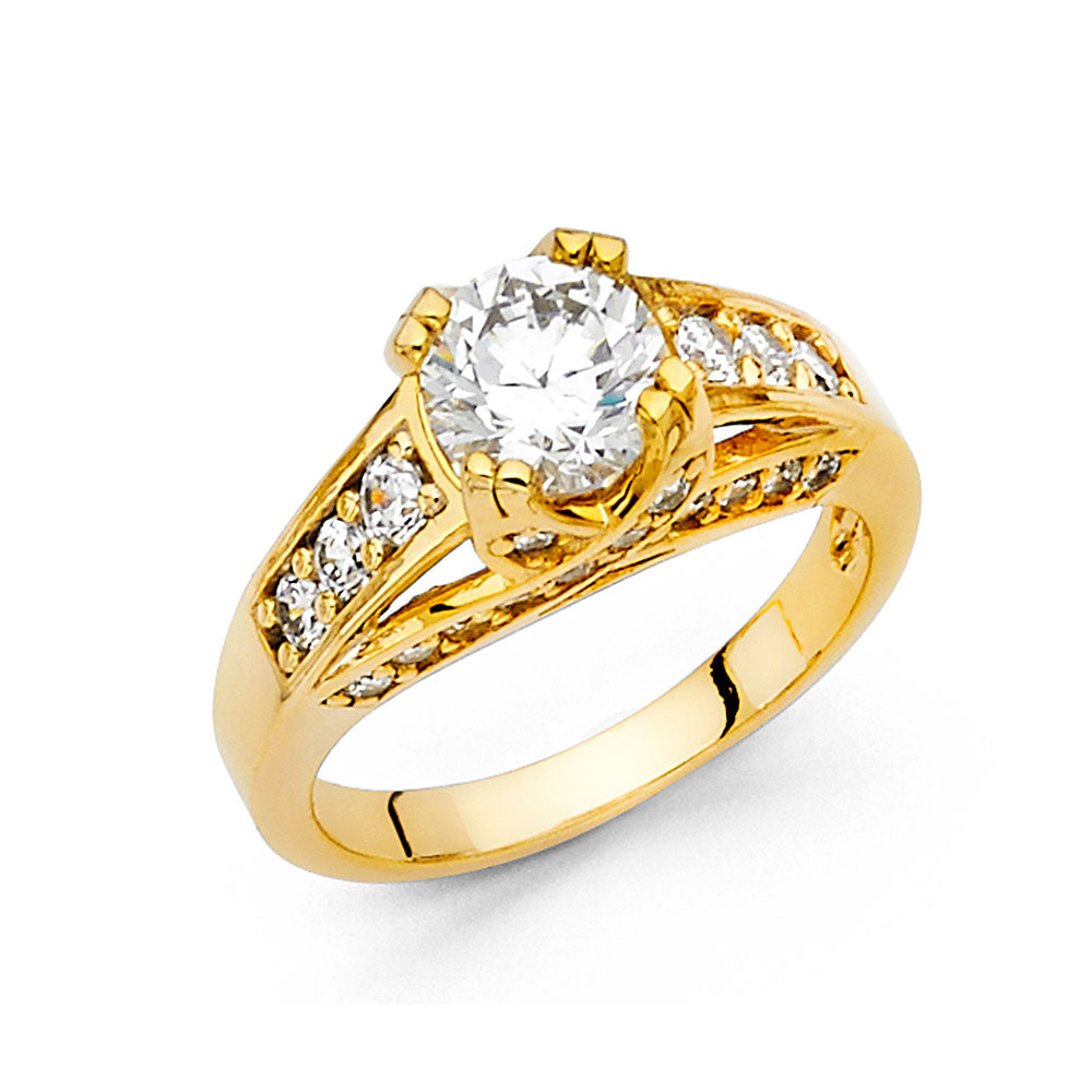 14KY CZ ENG RING