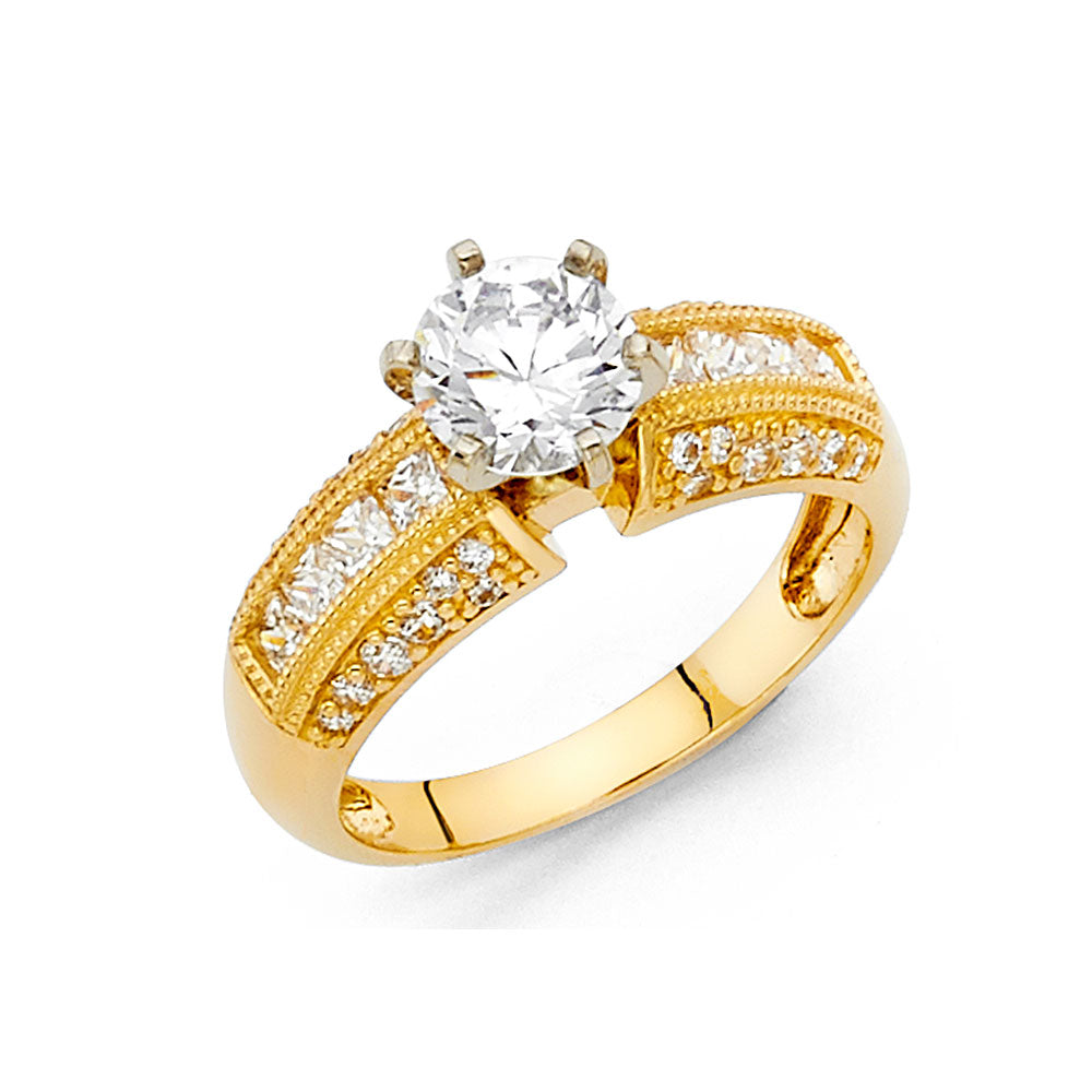 14KY CZ ENG RING