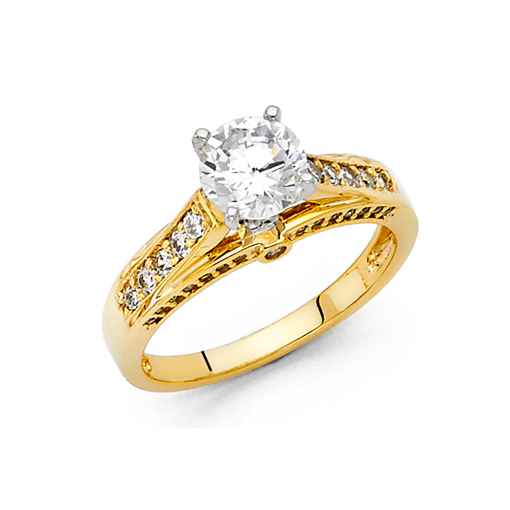 14KY CZ ENG RING