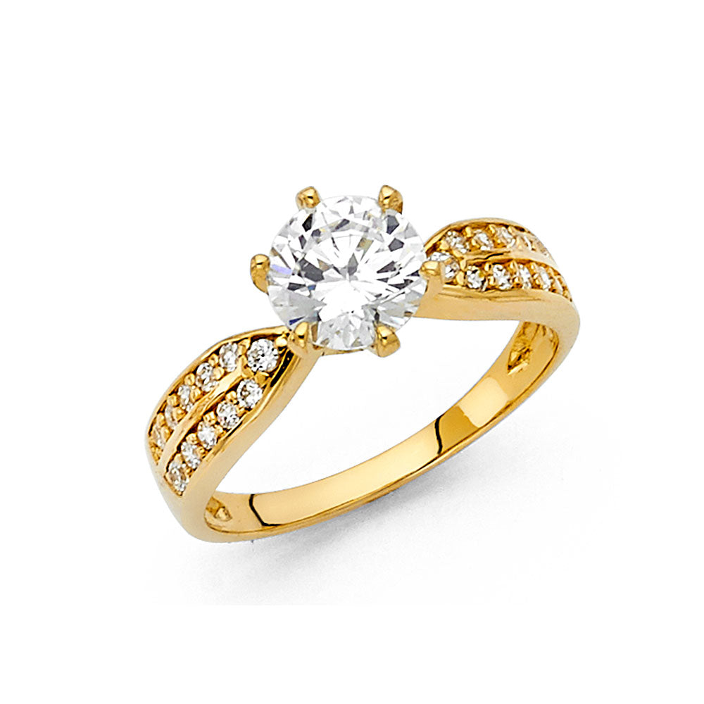 14KY CZ ENG RING