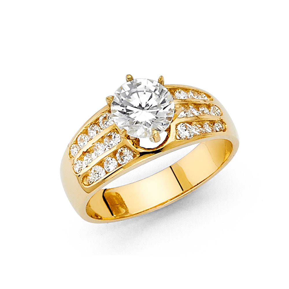 14KY CZ ENG RING