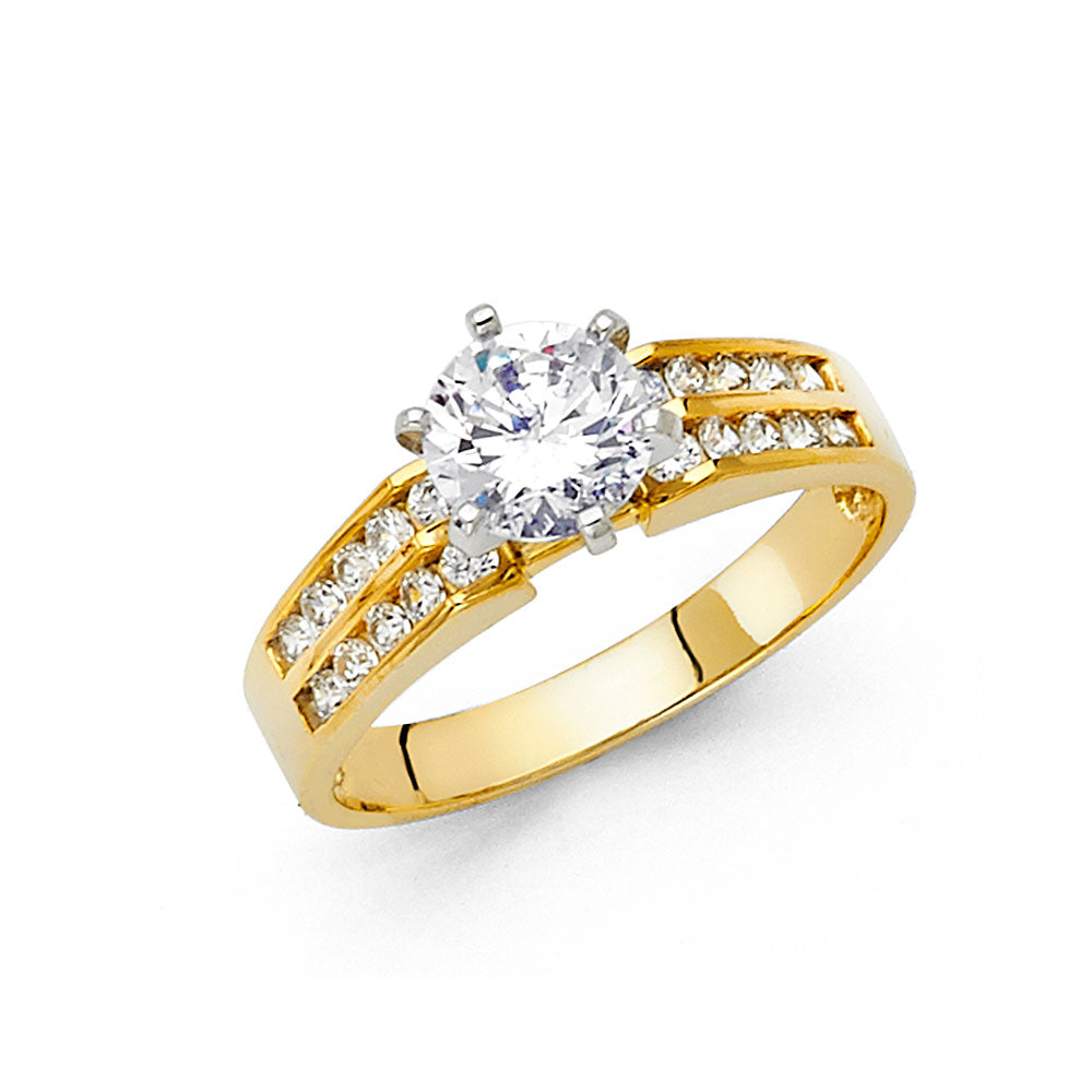 14KY CZ ENG RING