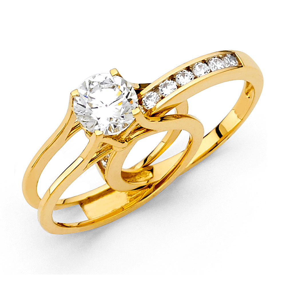 14KY CZ ENG RING