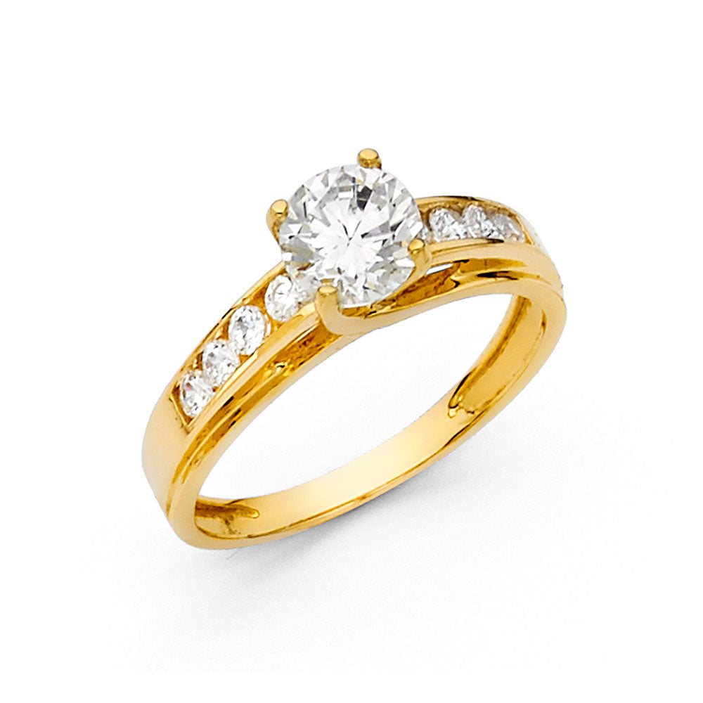 14KY CZ ENG RING