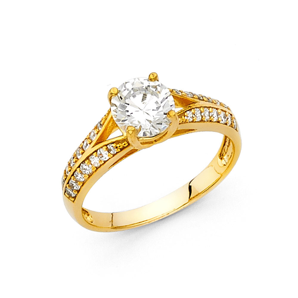 14KY CZ ENG RING