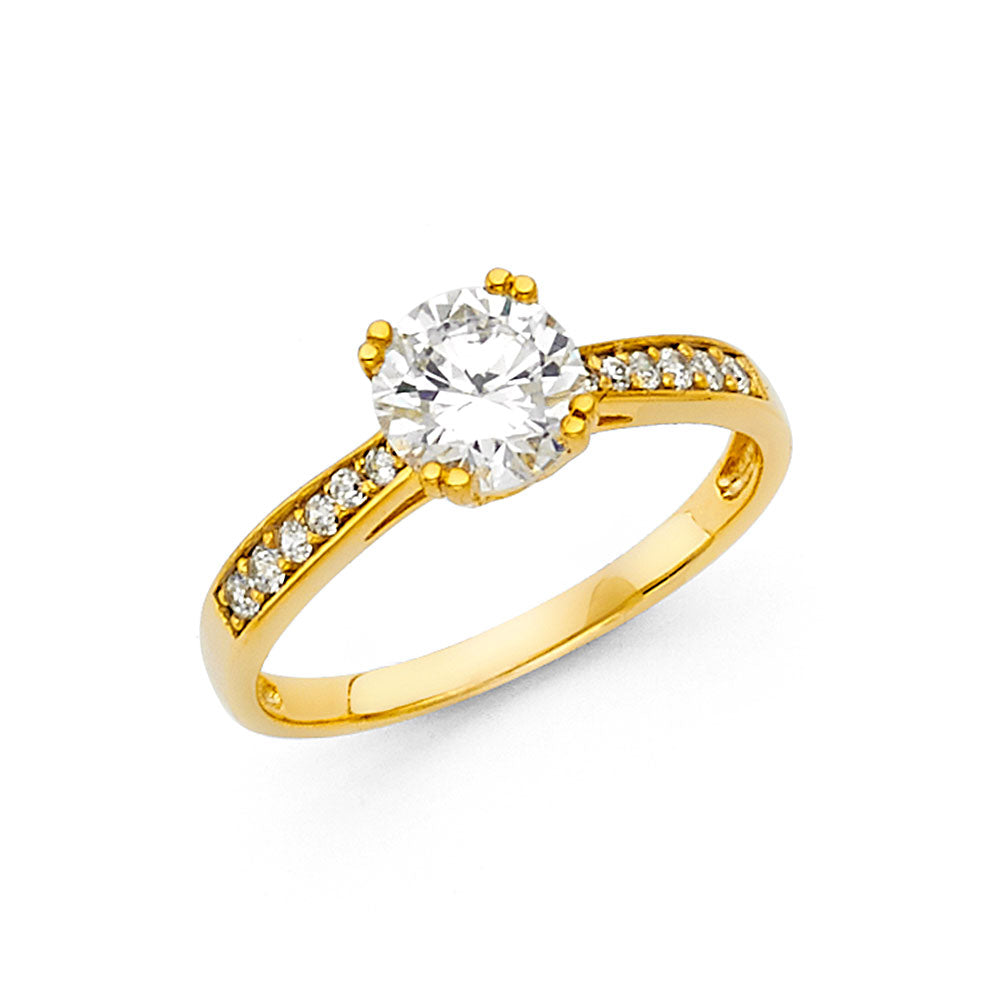 14KY CZ ENG RING