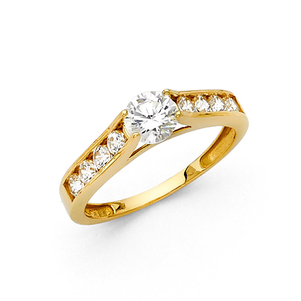 14KY CZ ENG RING