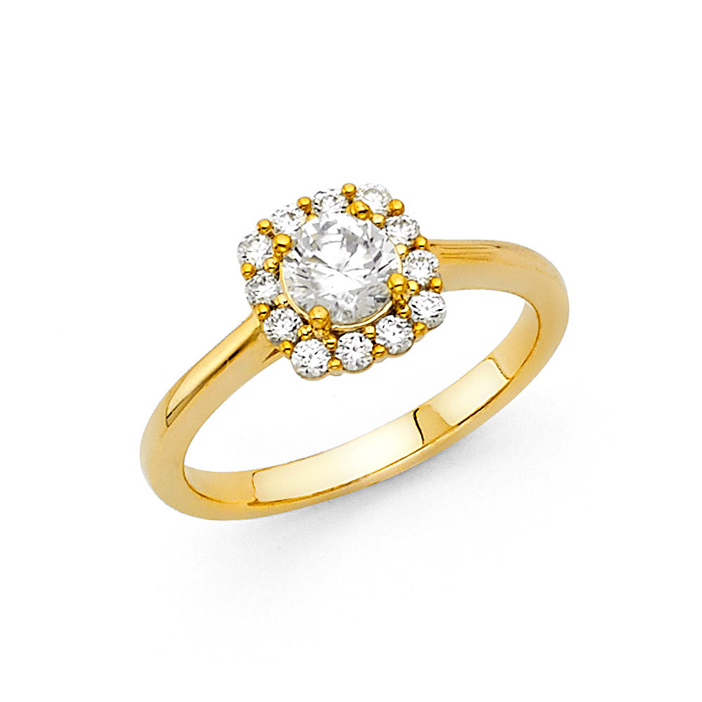 14KY CZ ENG RING