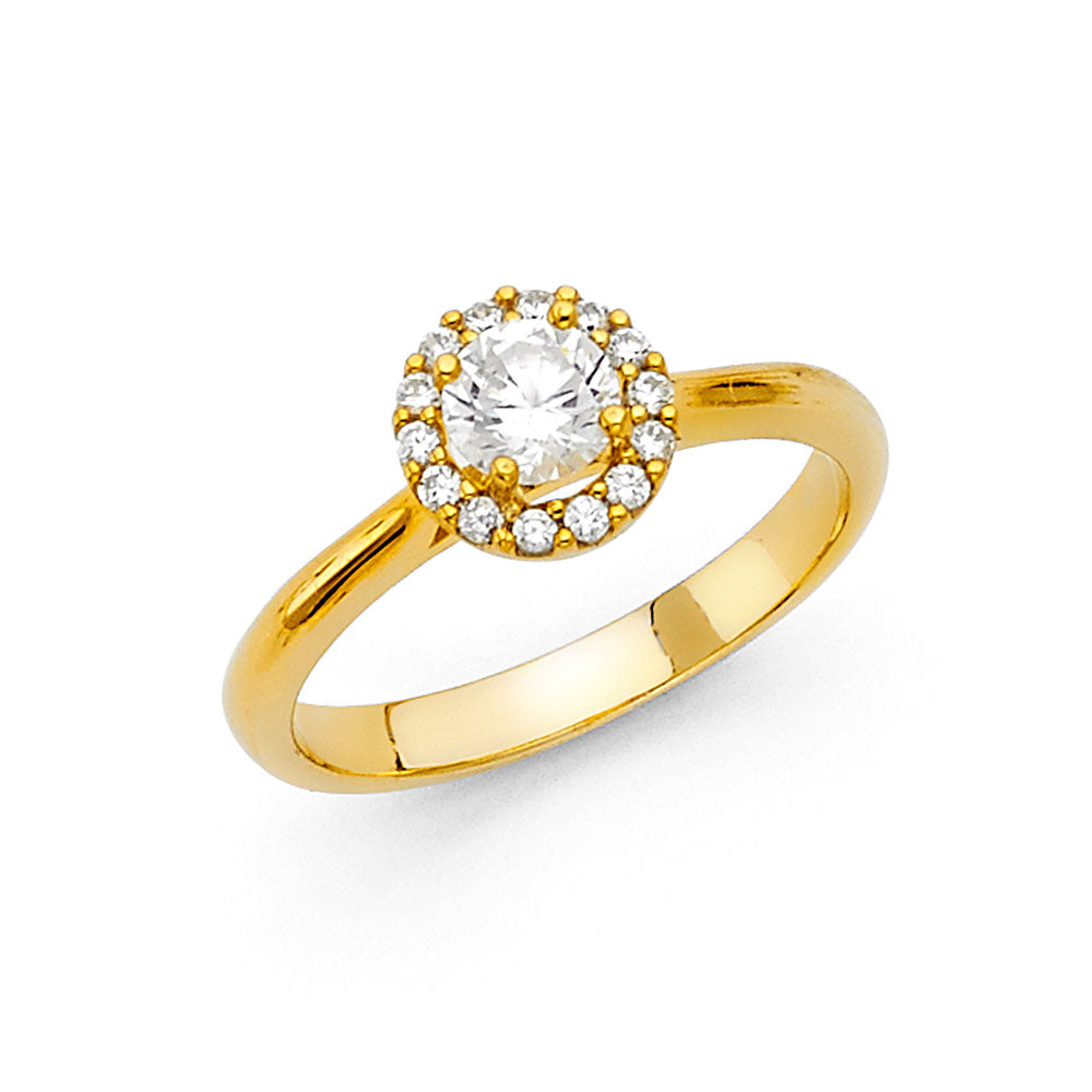14KY CZ ENG RING