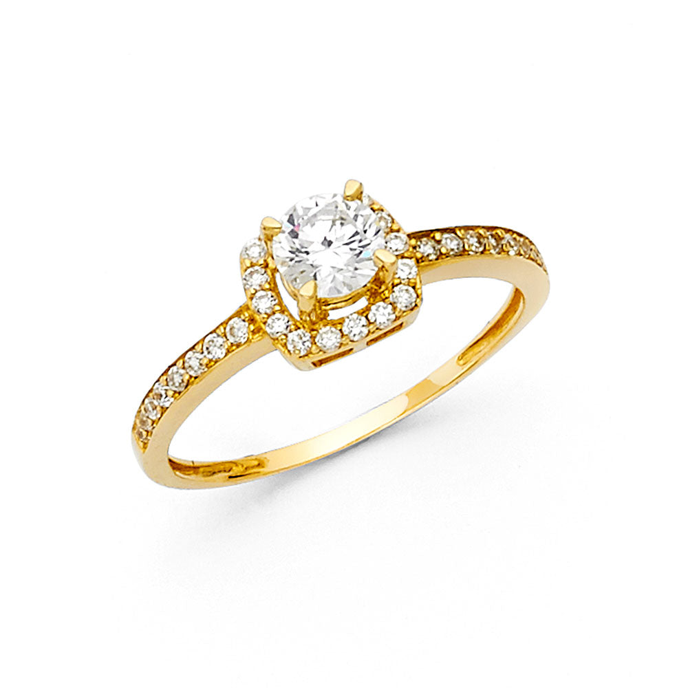 14KY CZ ENG RING