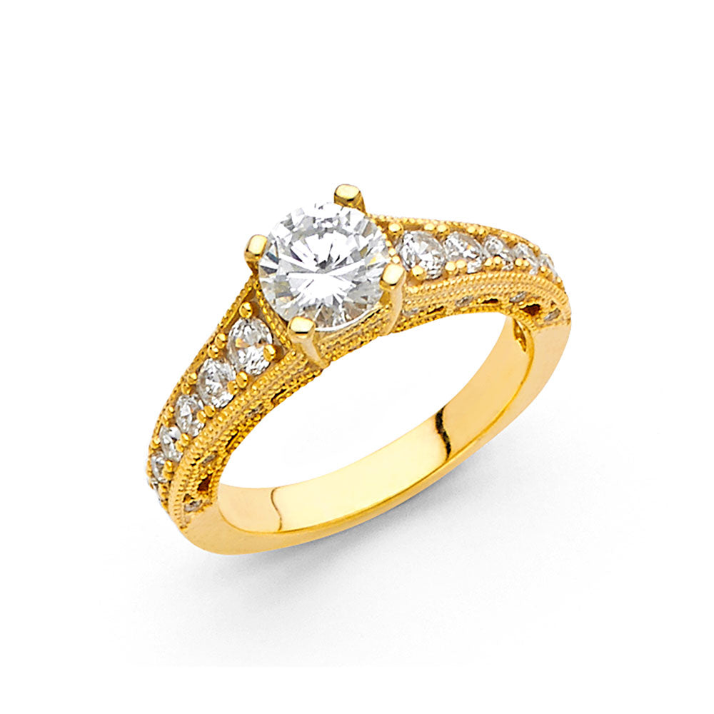 14KY CZ ENG RING