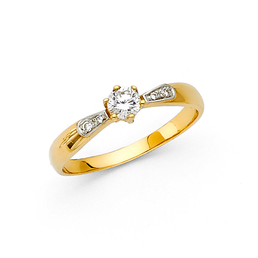 14KY CZ ENG RING