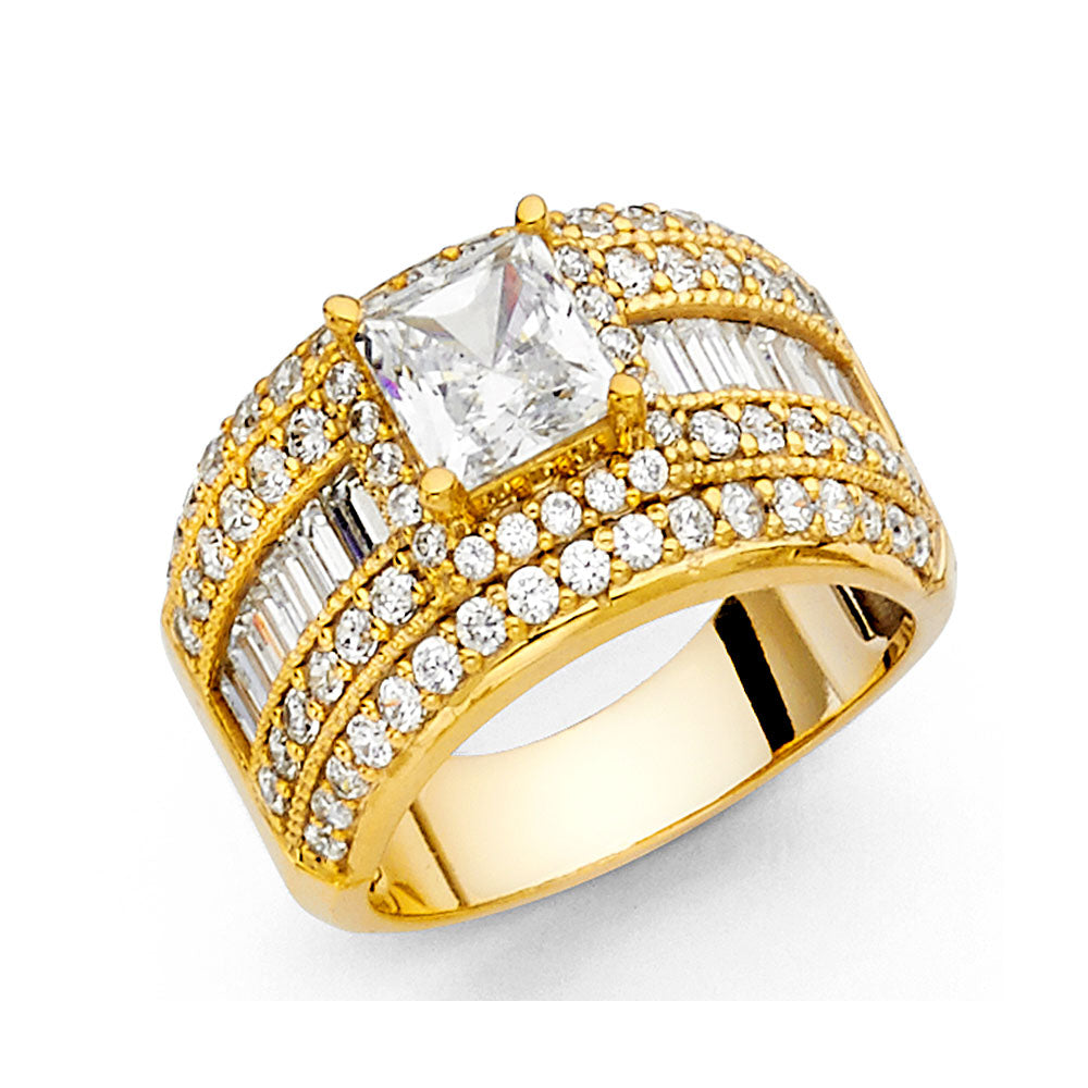 14KY CZ ENG RING