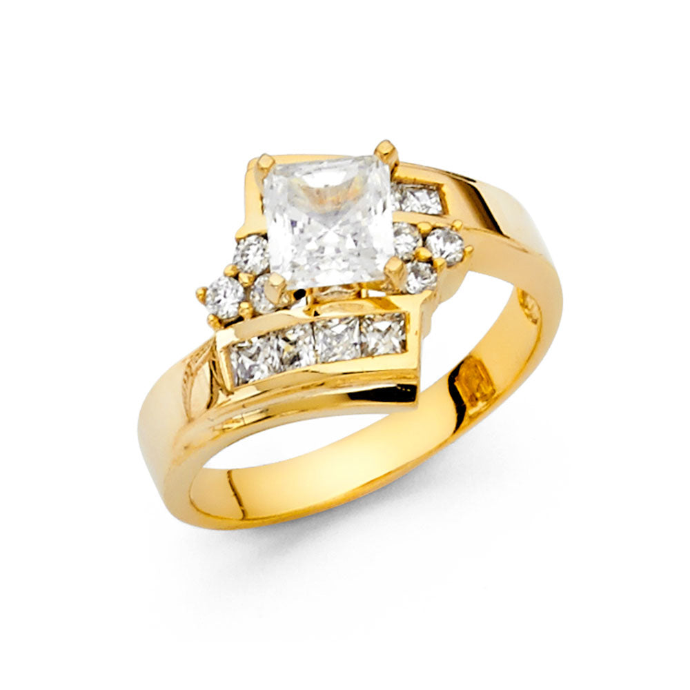 14KY CZ ENG RING