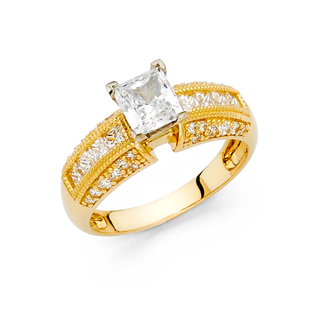 14KY CZ ENG RING