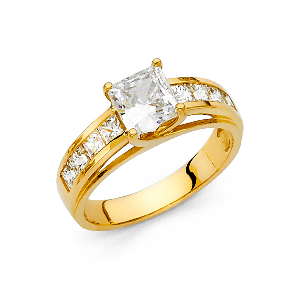 14KY CZ ENG RING