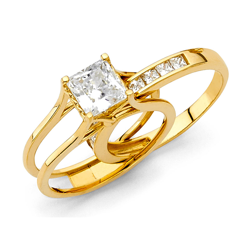 14KY CZ ENG RING