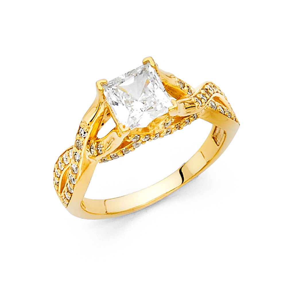 14KY CZ ENG RING