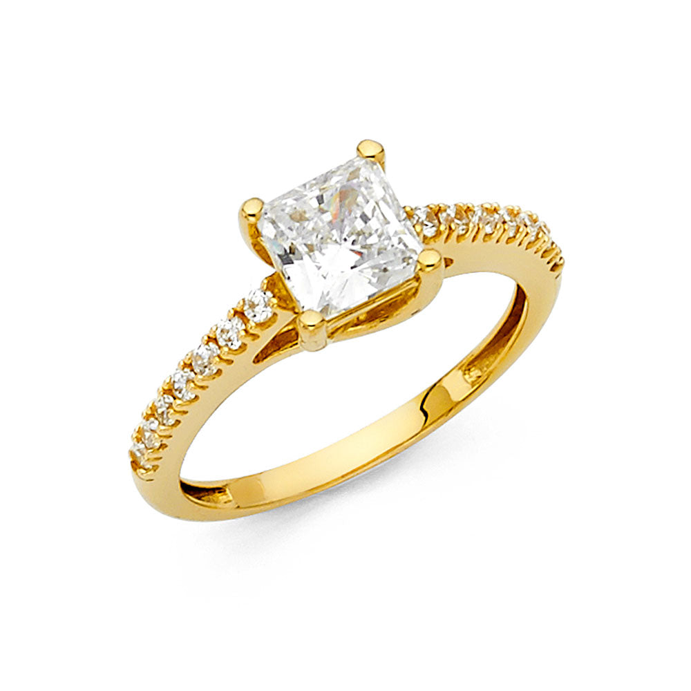 14KY CZ ENG RING