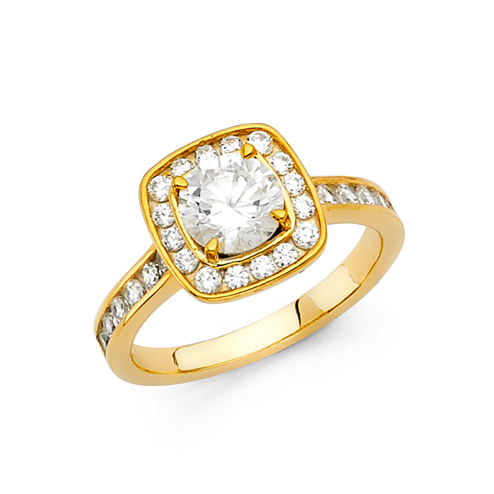 14KY CZ ENG RING