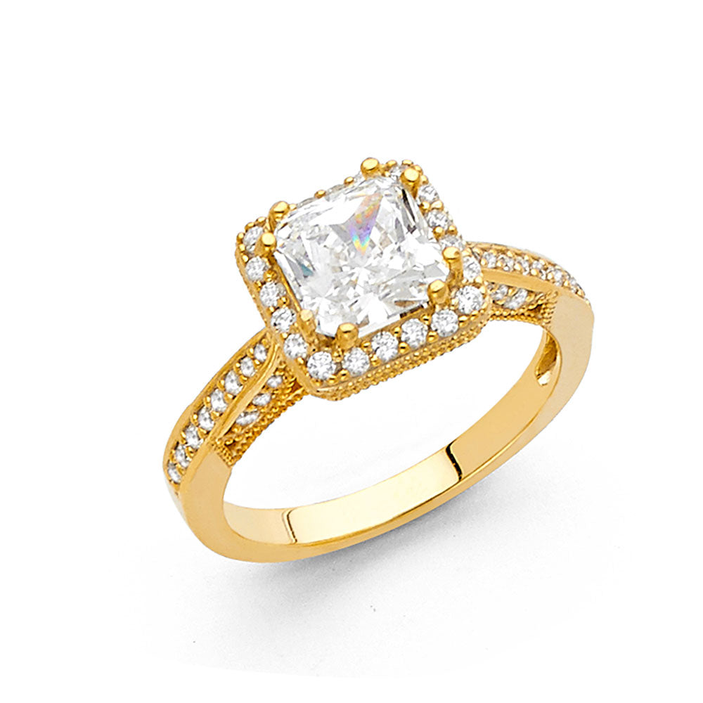 14KY CZ ENG RING