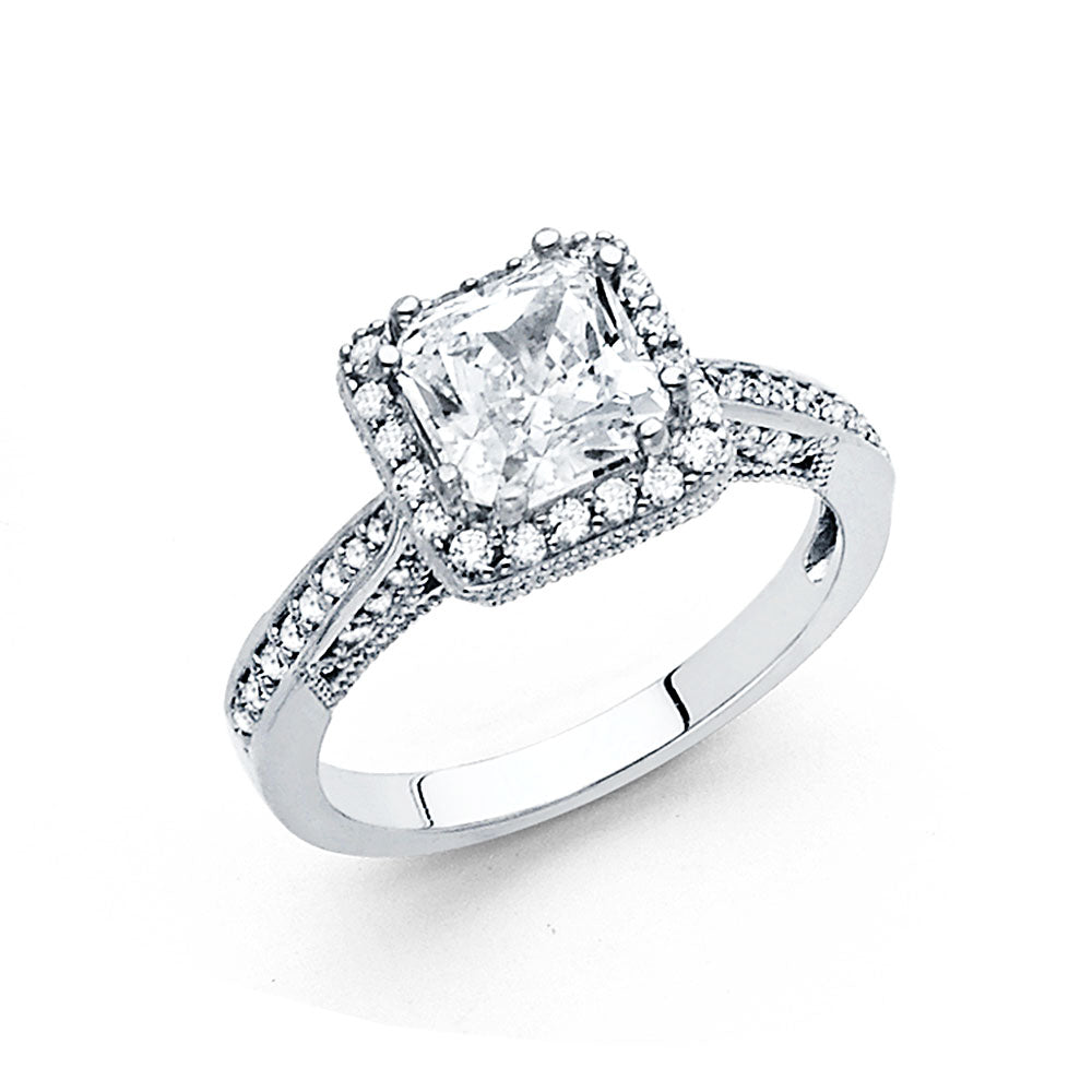 14KW CZ ENG RING