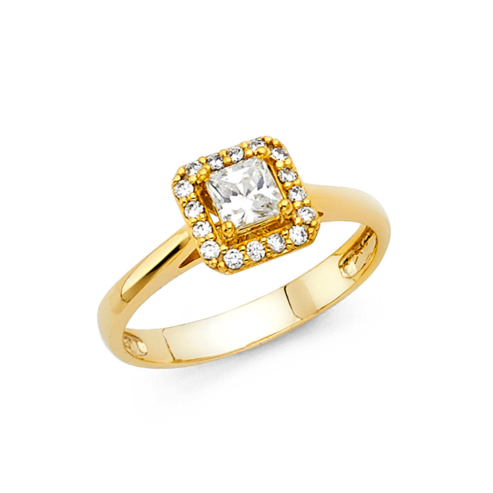 14KY CZ ENG RING