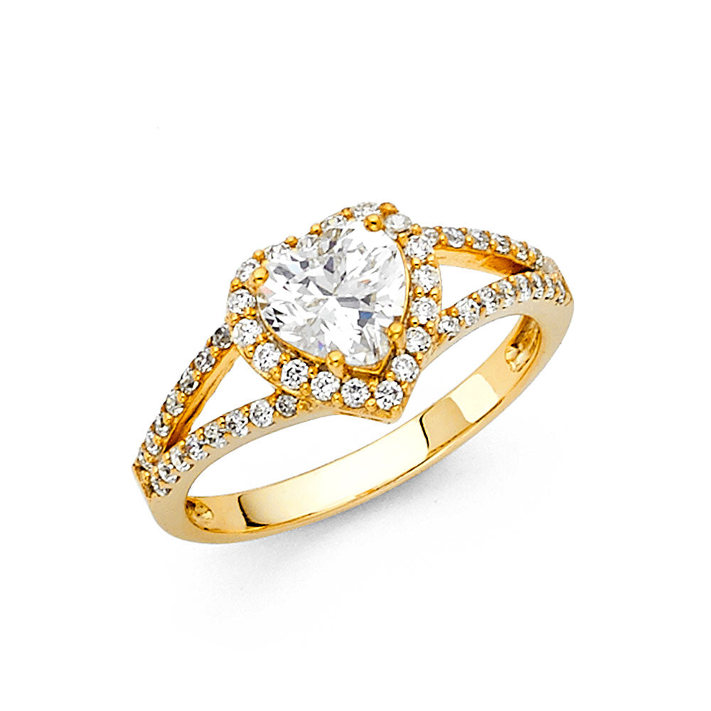14KY CZ ENG RING