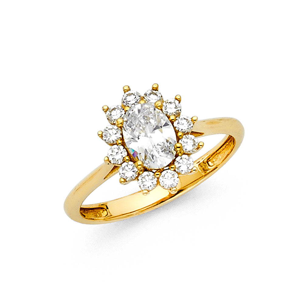 14KY CZ ENG RING