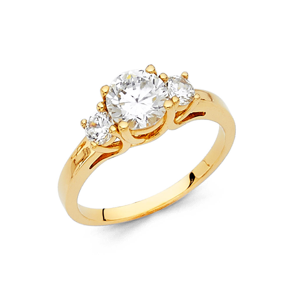 14KY CZ ENG RING