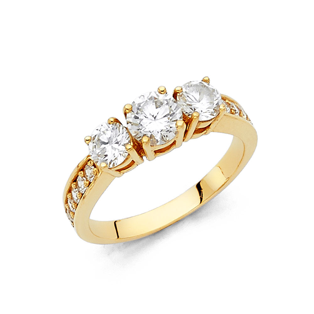 14KY CZ ENG RING