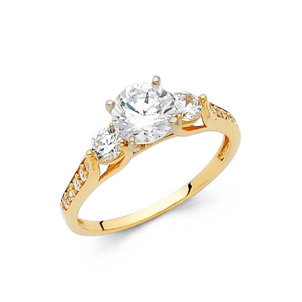 14KY CZ ENG RING