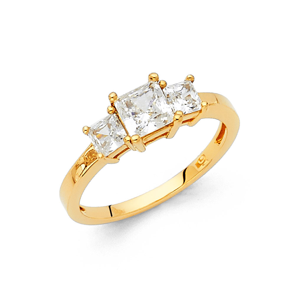 14KY CZ PR ENG RING