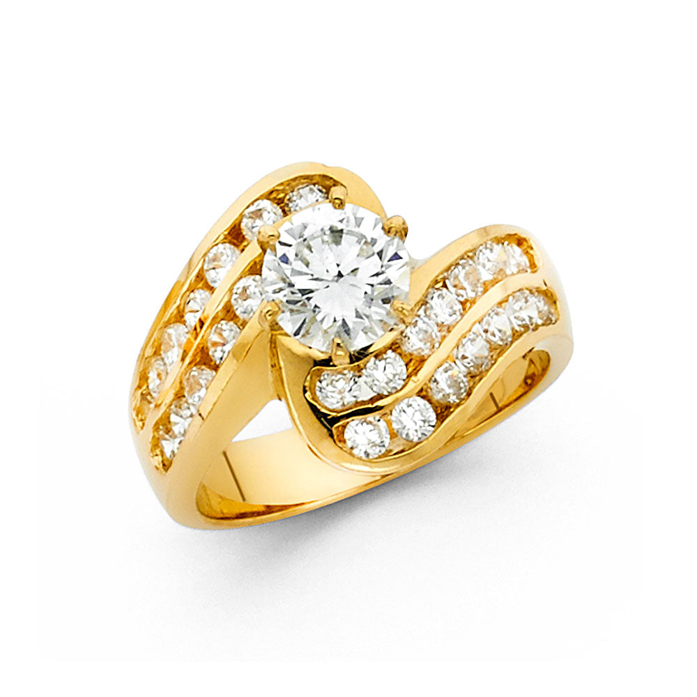 14KY CZ ENG RING