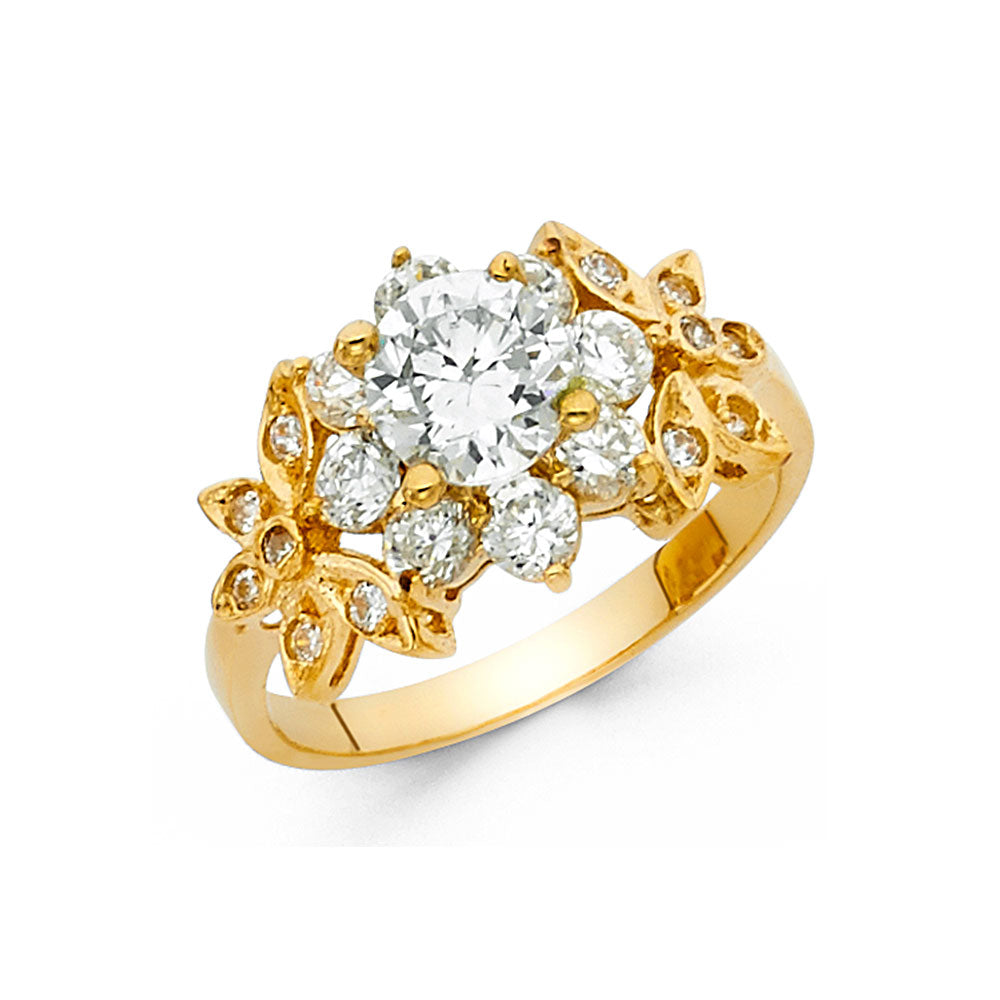 14KY CZ ENG RING