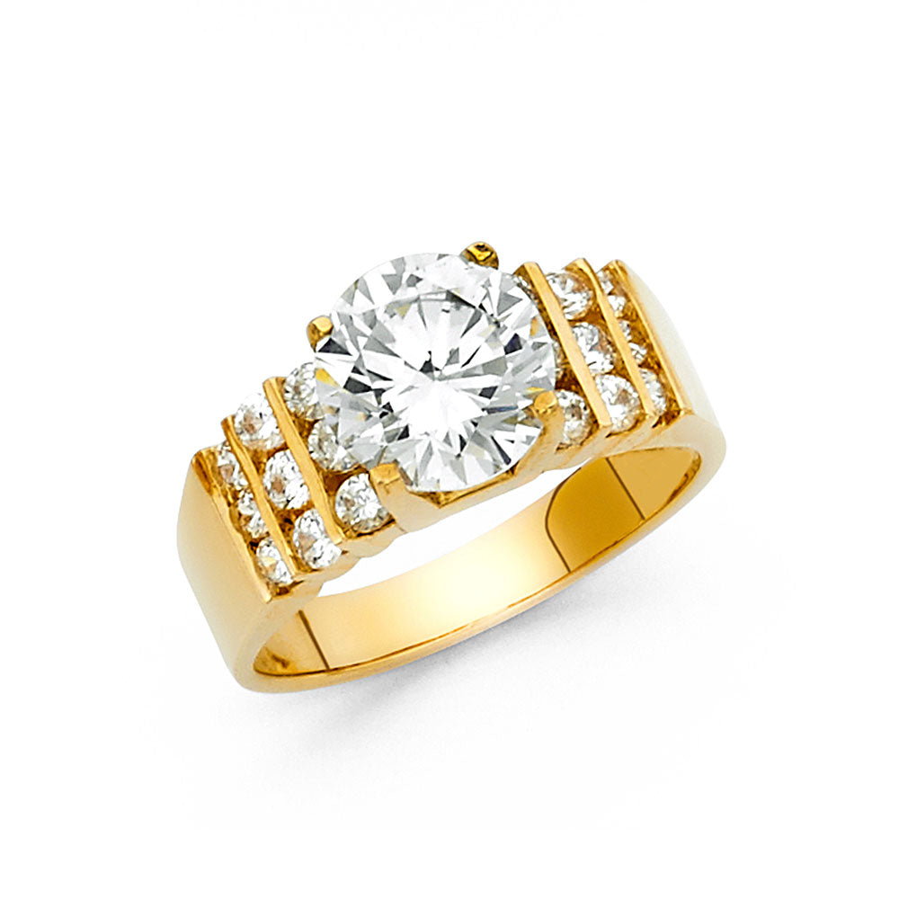 14KY CZ ENG RING