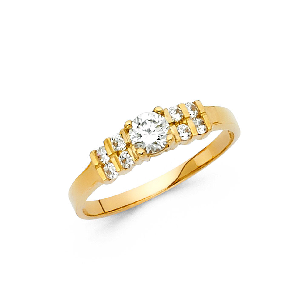 14KY CZ ENG RING
