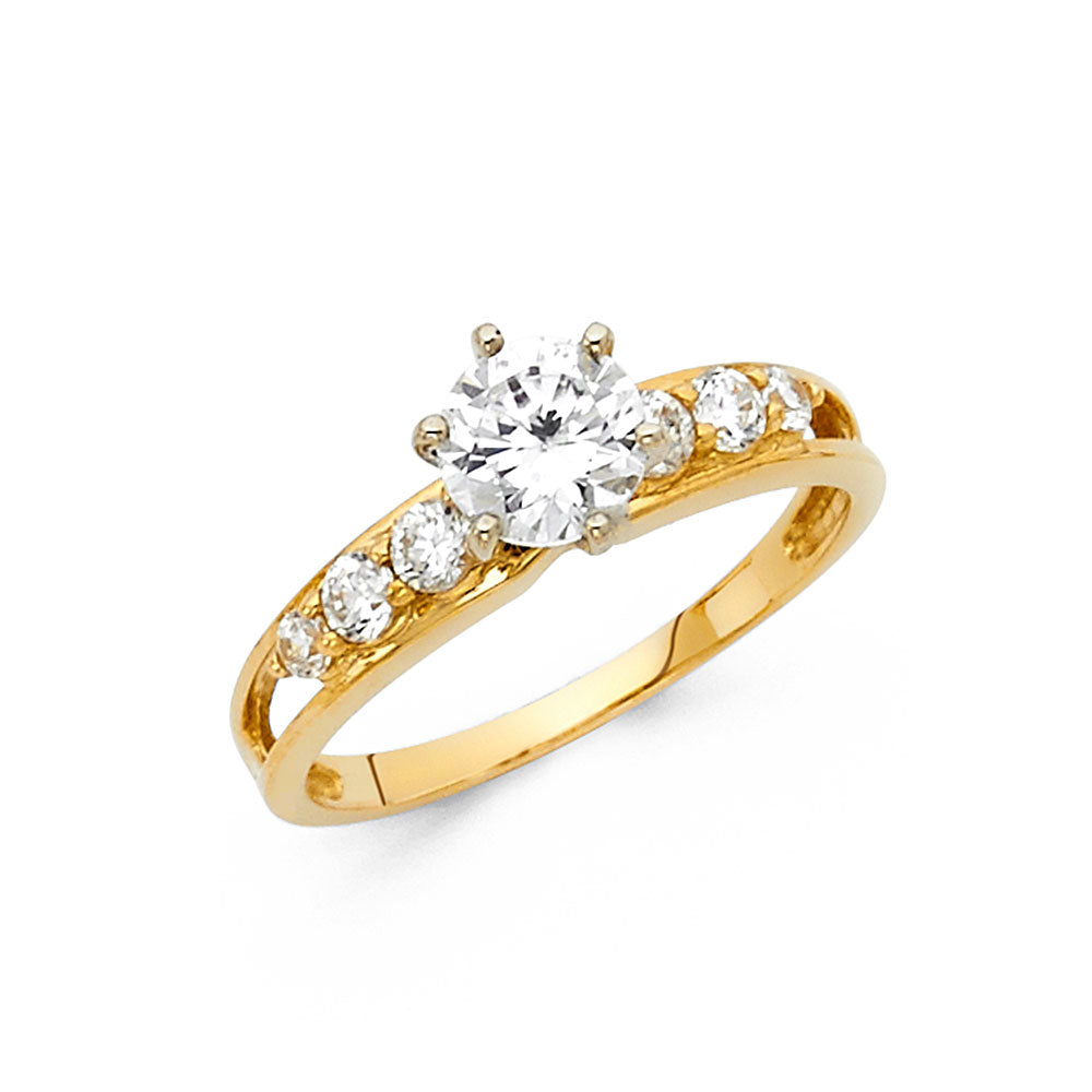 14KY CZ ENG RING