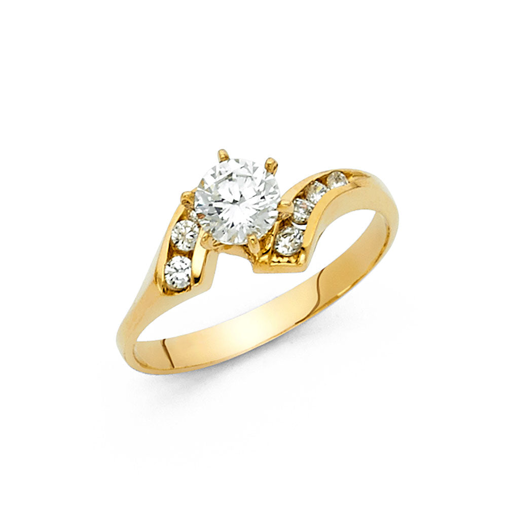 14KY CZ ENG RING