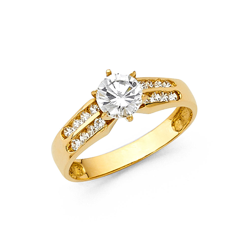 14KY CZ ENG RING