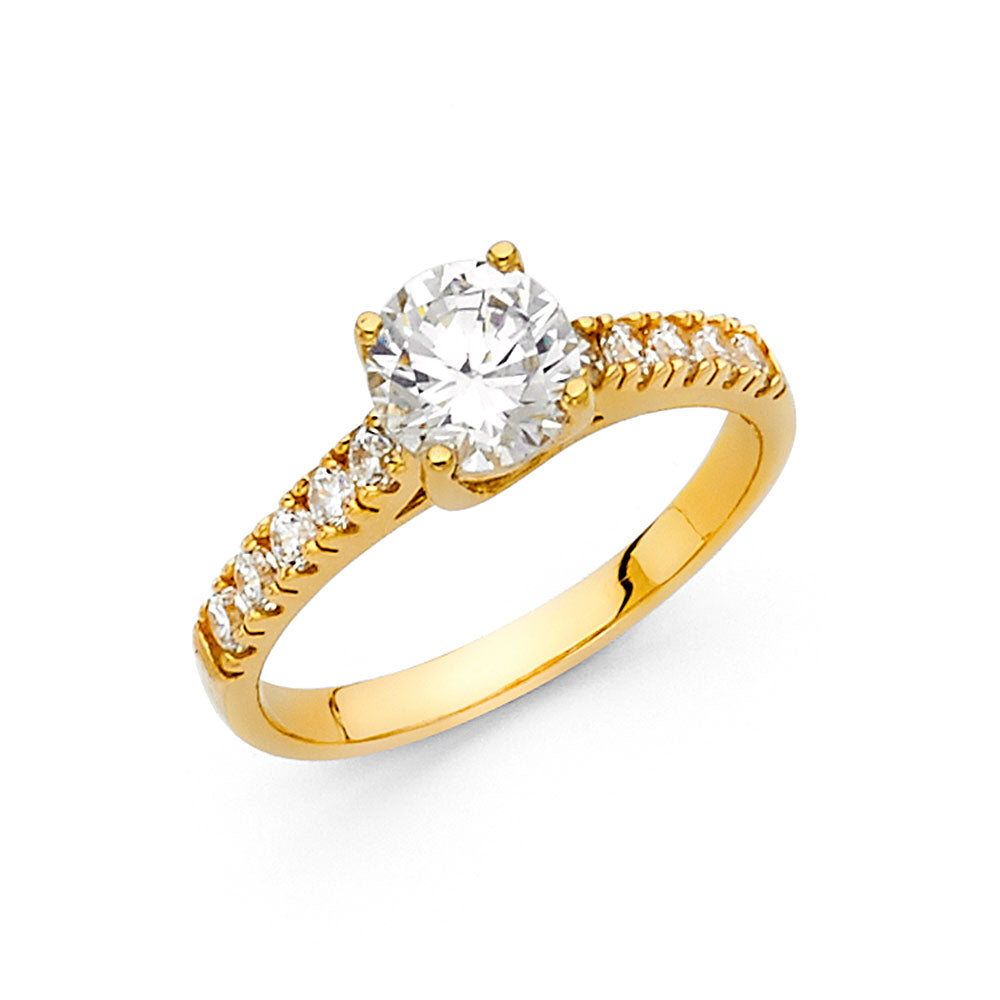 14KY CZ ENGAGEMENT RING