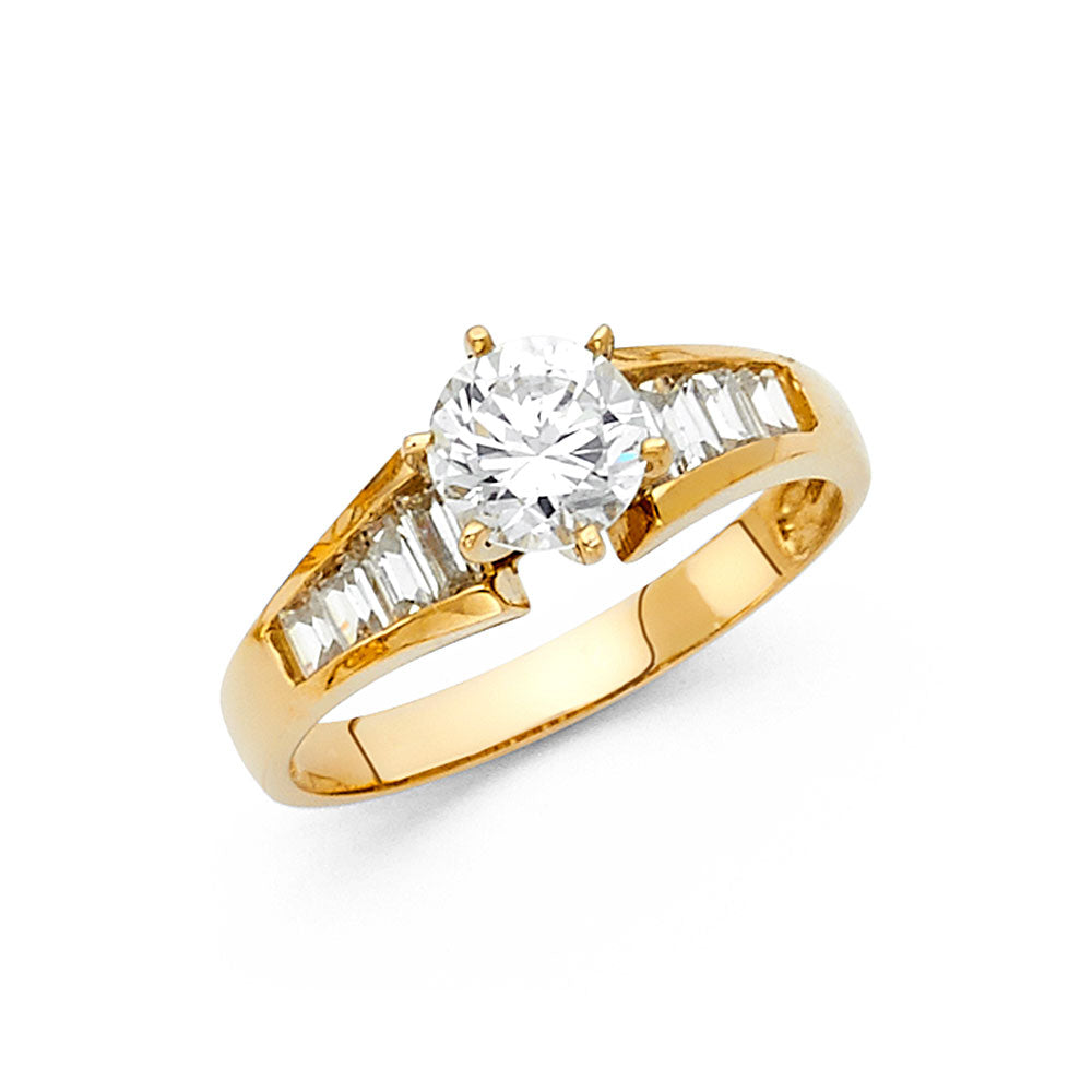 14KY CZ ENG RING