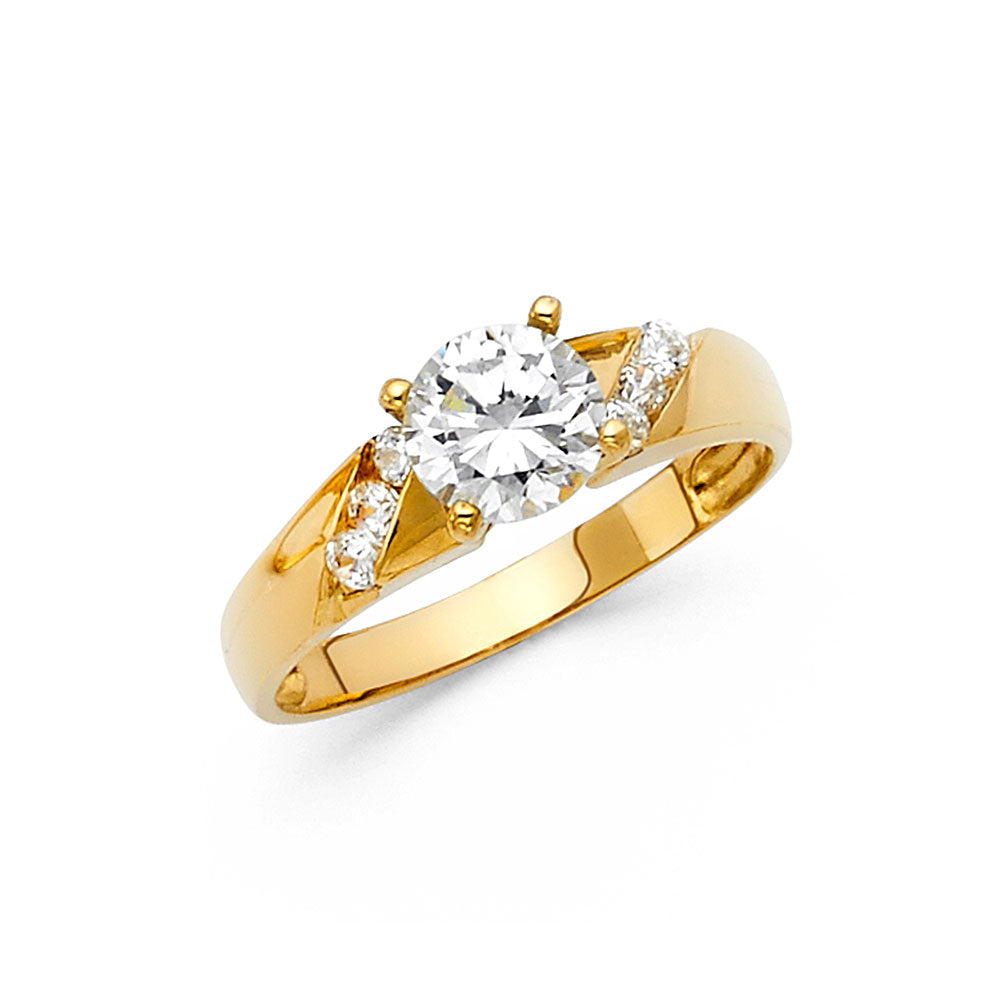 14KY CZ ENG RING
